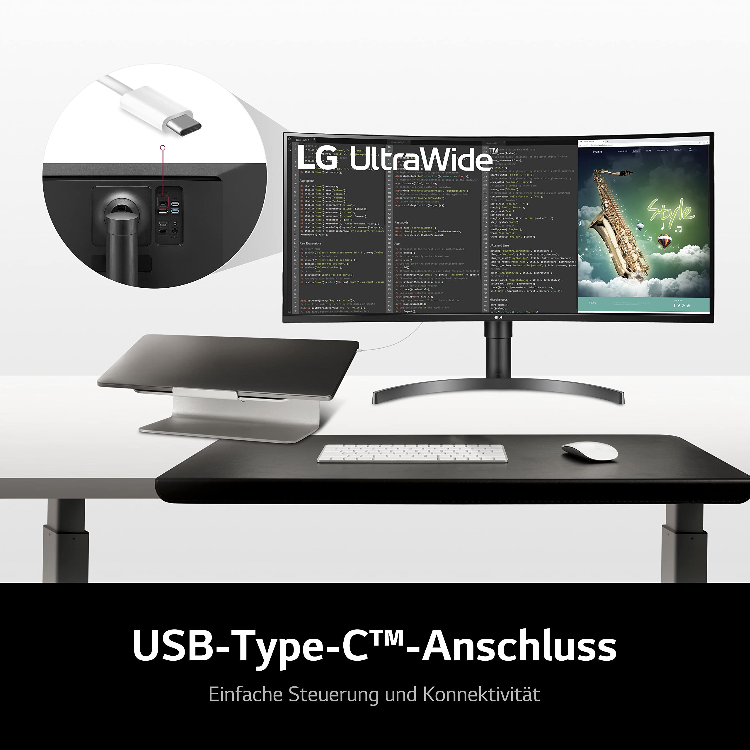 LG lgelectronics UltraWide Curved QHD Monitor 35WN75C-B 89cm - 35